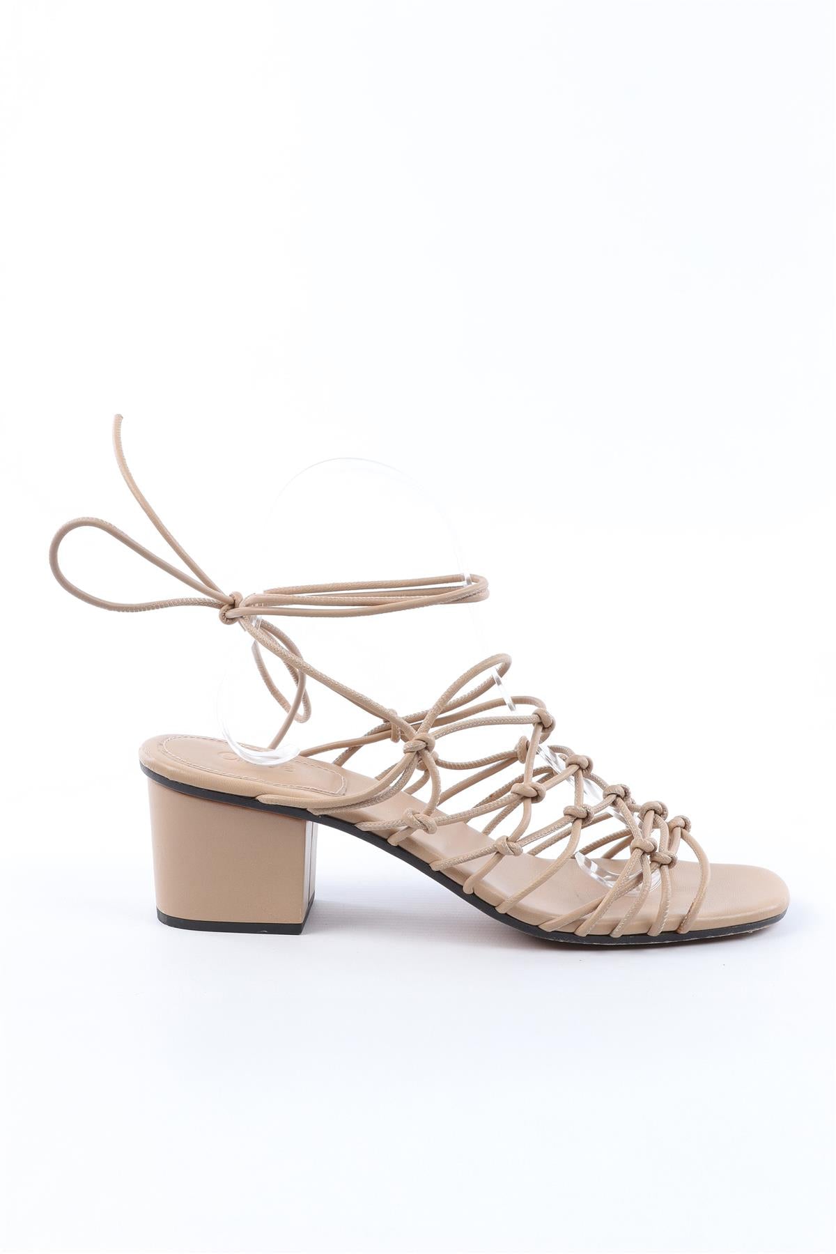 CHLOÉ BEIGE LEATHER SANDALS EU 38.5 UK 5.5 US 8.5