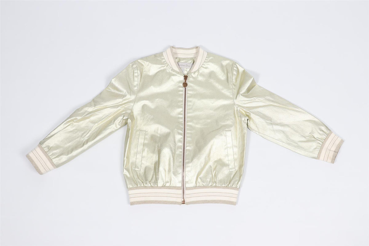 CHRISTIAN DIOR GOLD KIDS GIRLS CANVAS JACKET 6 YEARS