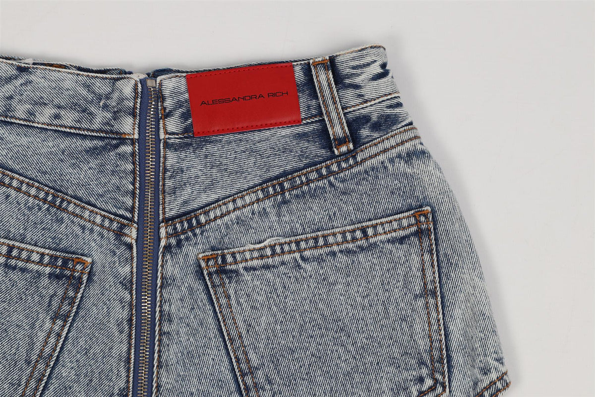 ALESSANDRA RICH HIGH RISE DENIM SHORTS W25 UK 6-8