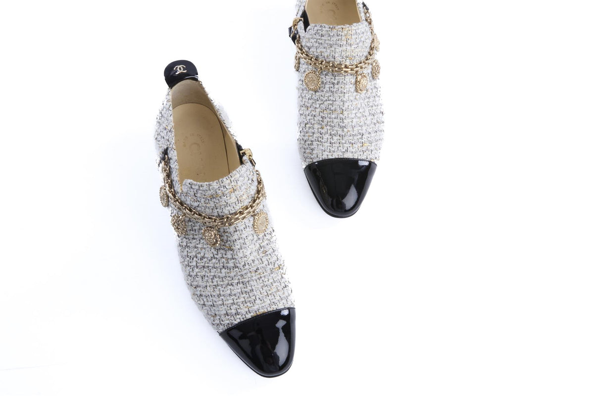 CHANEL MULTI 2016 TWEED ANKLE BOOTS EU 38 UK 5 US 8