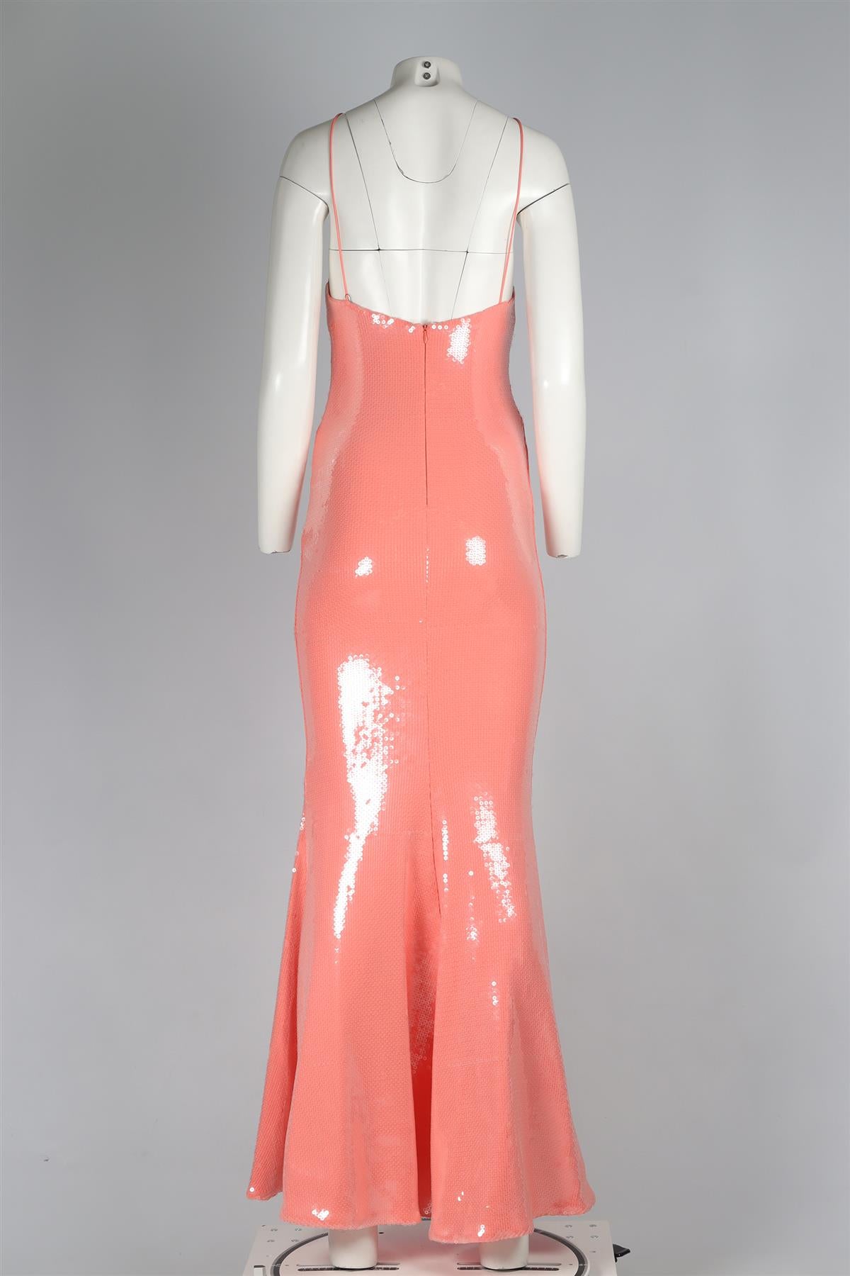 ALEXANDRE VAUTHIER PINK SEQUIN MAXI DRESS FR 36 UK 8