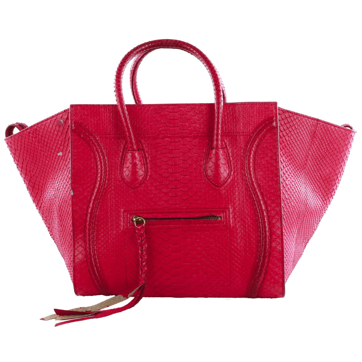 CELINE PINK PHANTOM MEDIUM PYTHON TOTE BAG