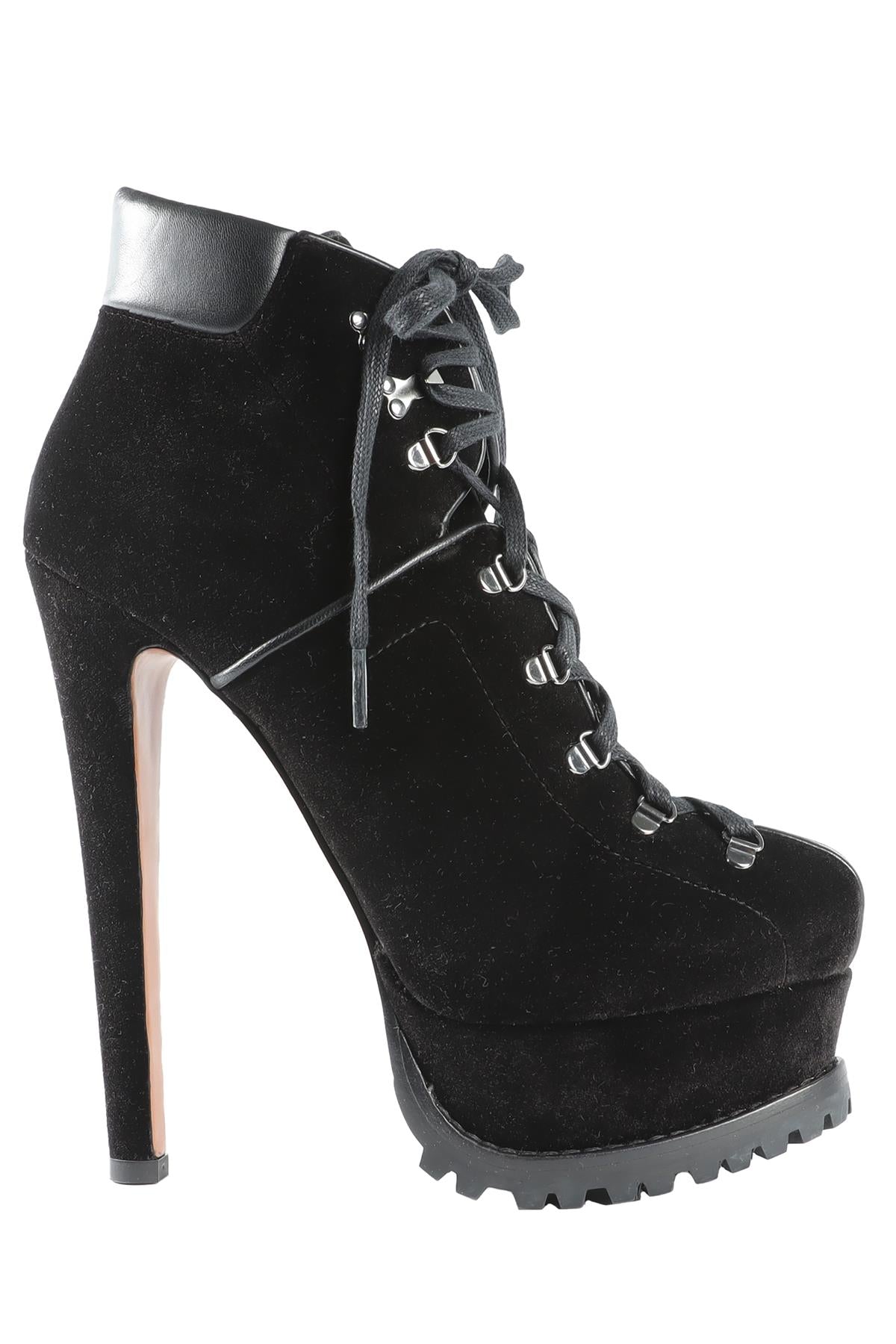 ALAÏA BLACK VELVET ANKLE BOOTS EU 38 UK 5 US 8