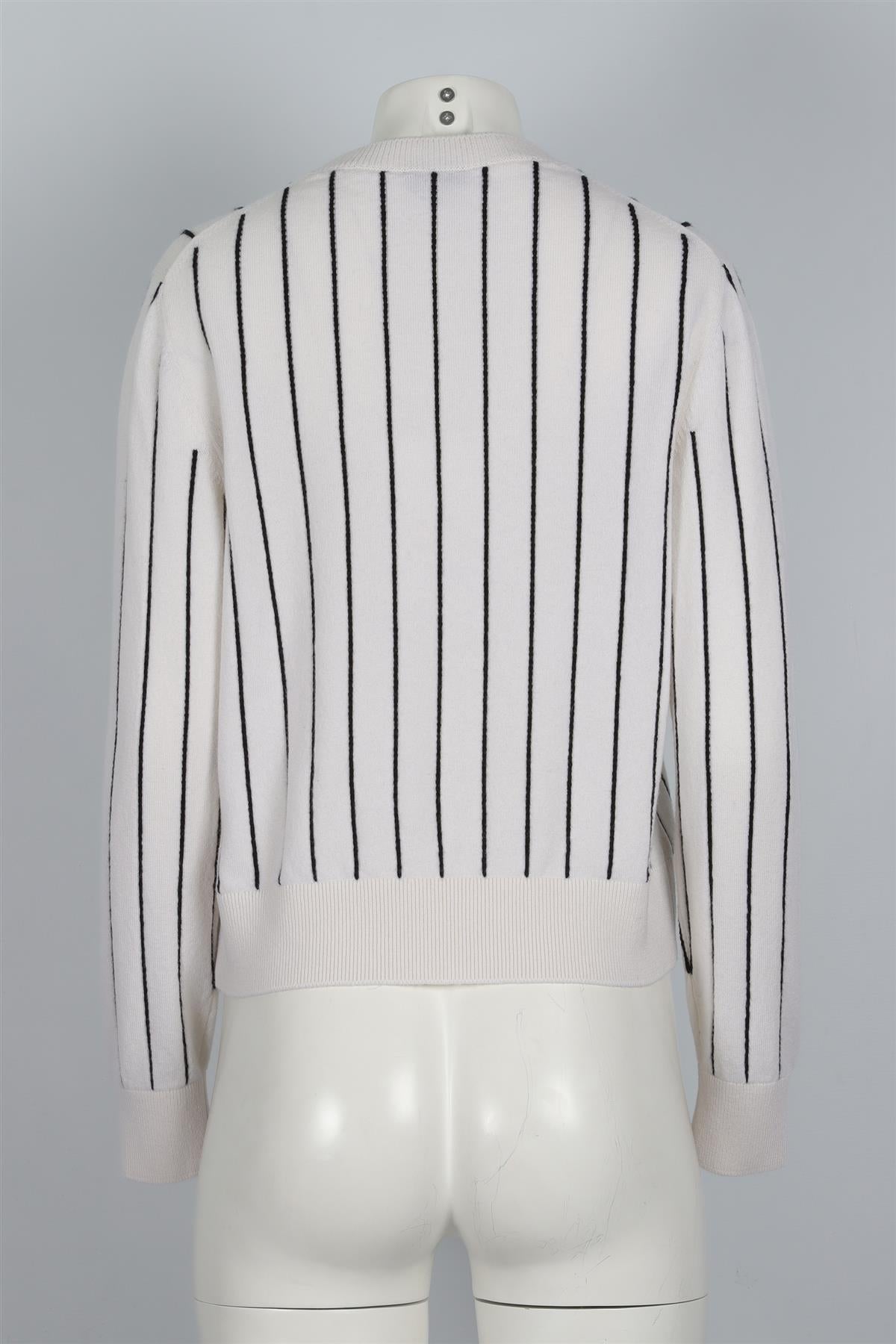 CHANEL WHITE 2023 CASHMERE SWEATER FR 40 UK 12