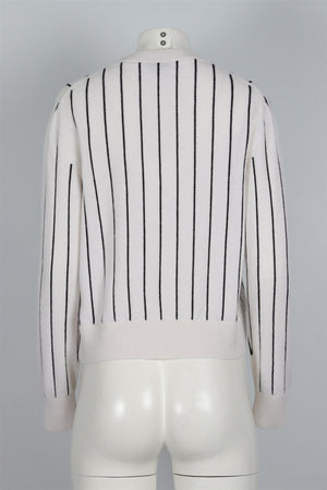 CHANEL WHITE 2023 CASHMERE SWEATER FR 40 UK 12