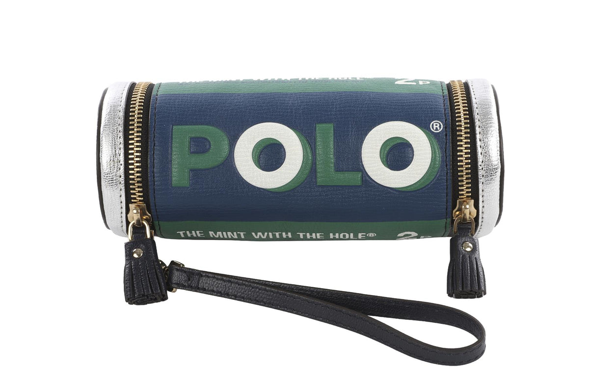 ANYA HINDMARCH MULTI POLO MINTS LEATHER CLUTCH