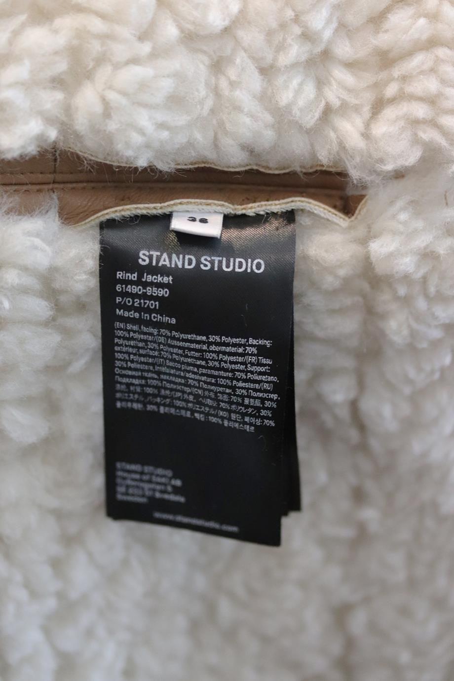 STAND STUDIO RIND FAUX SHEARLING JACKET SMALL