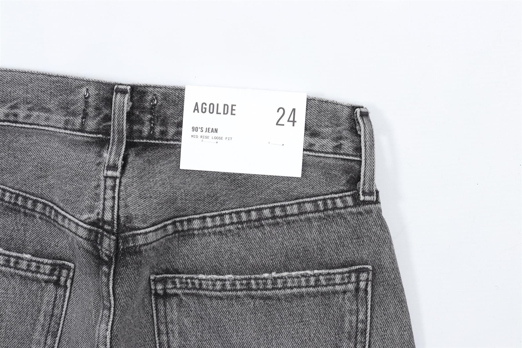 AGOLDE GREY HIGH RISE STRAIGHT LEG JEANS W24 UK 6