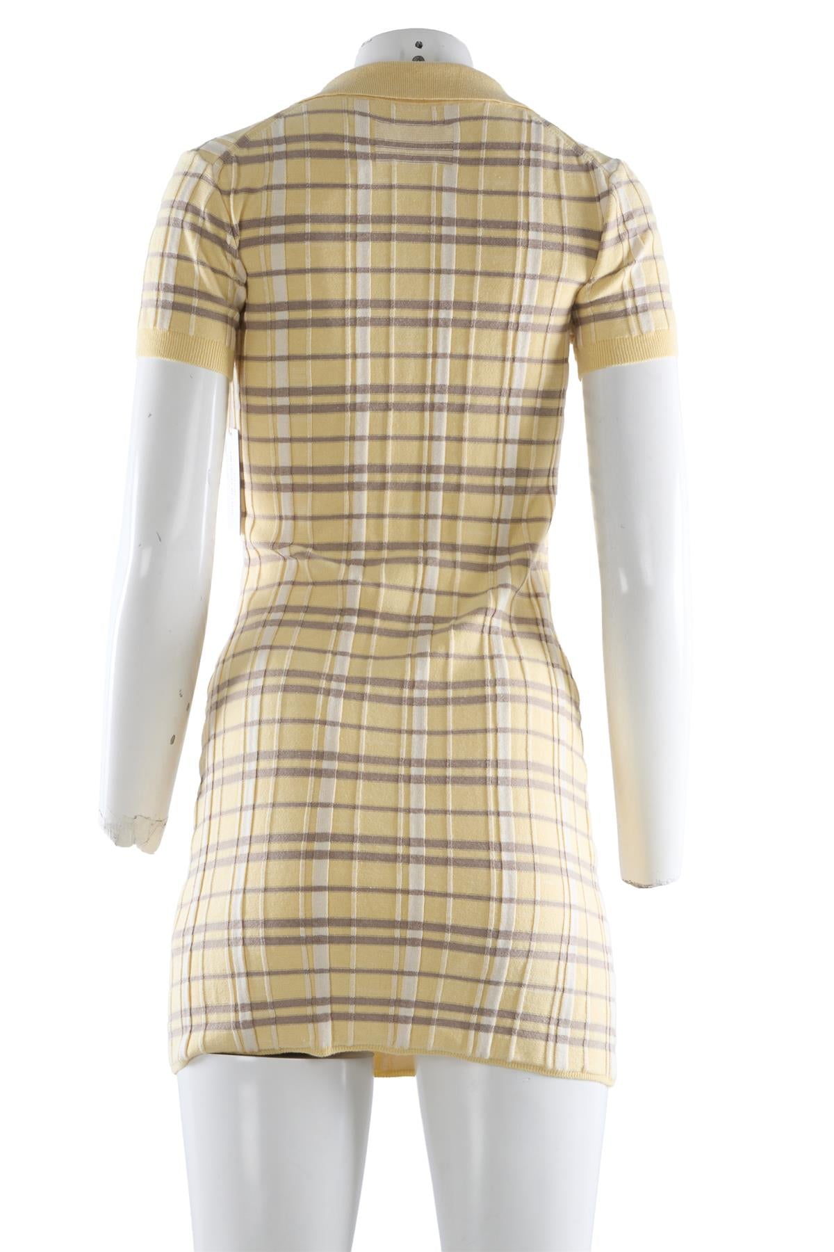 Yellow Silk Mini Dress