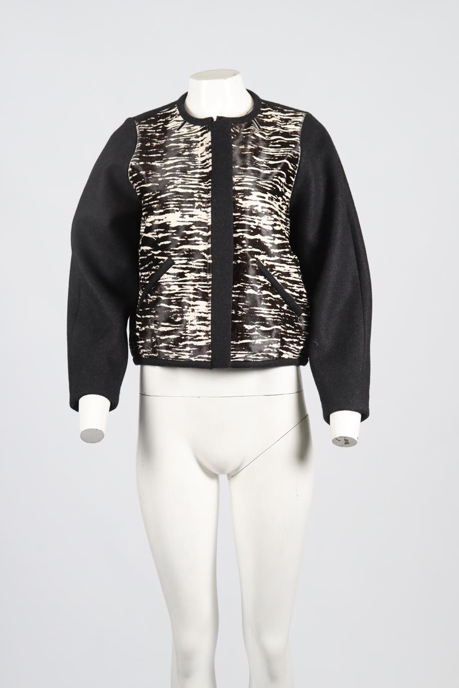 ISABEL MARANT CALF HAIR AND WOOL JACKET FR 38 UK 10