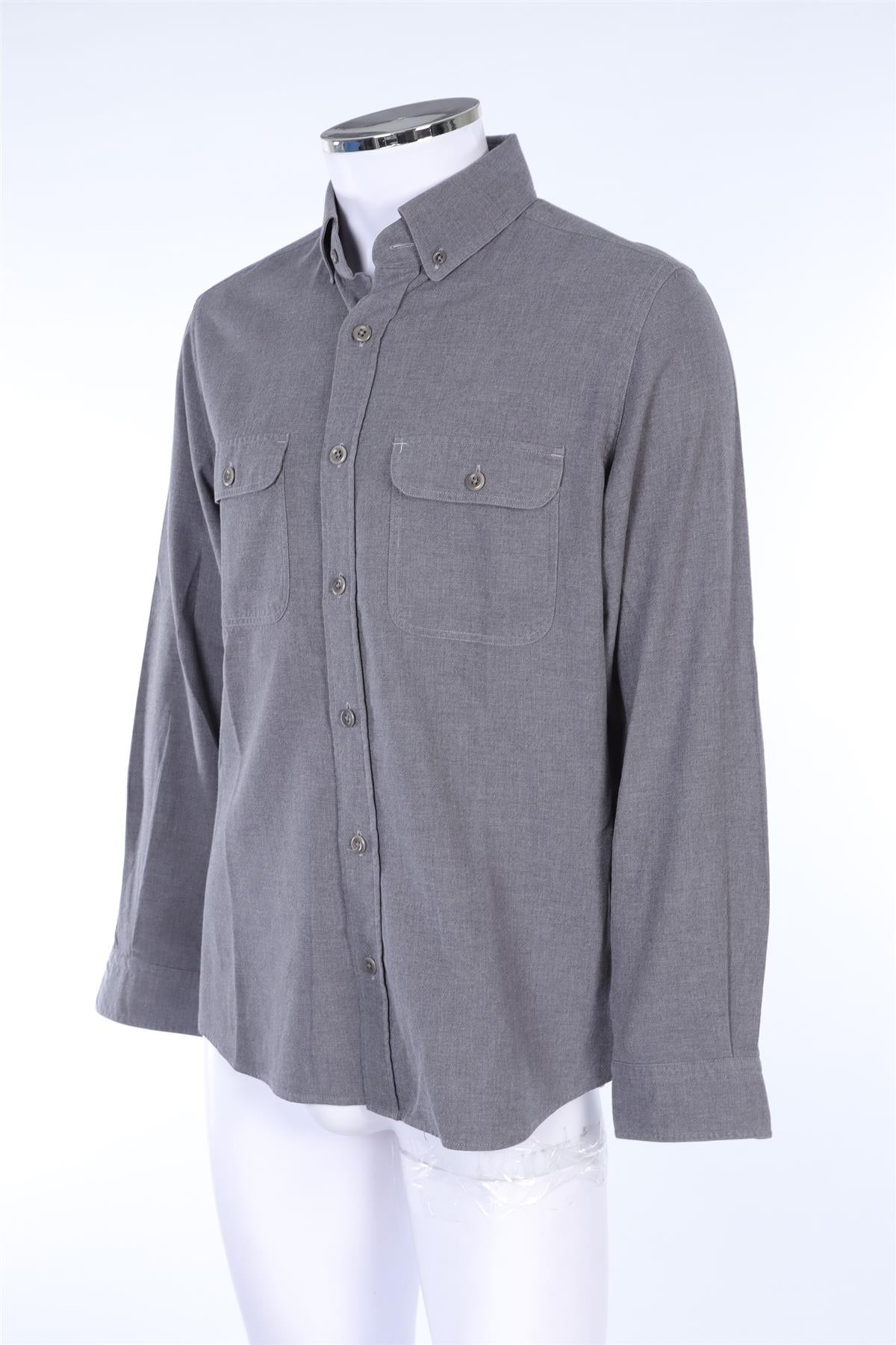TOM FORD GREY MEN'S COTTON SHIRT UK/US 42