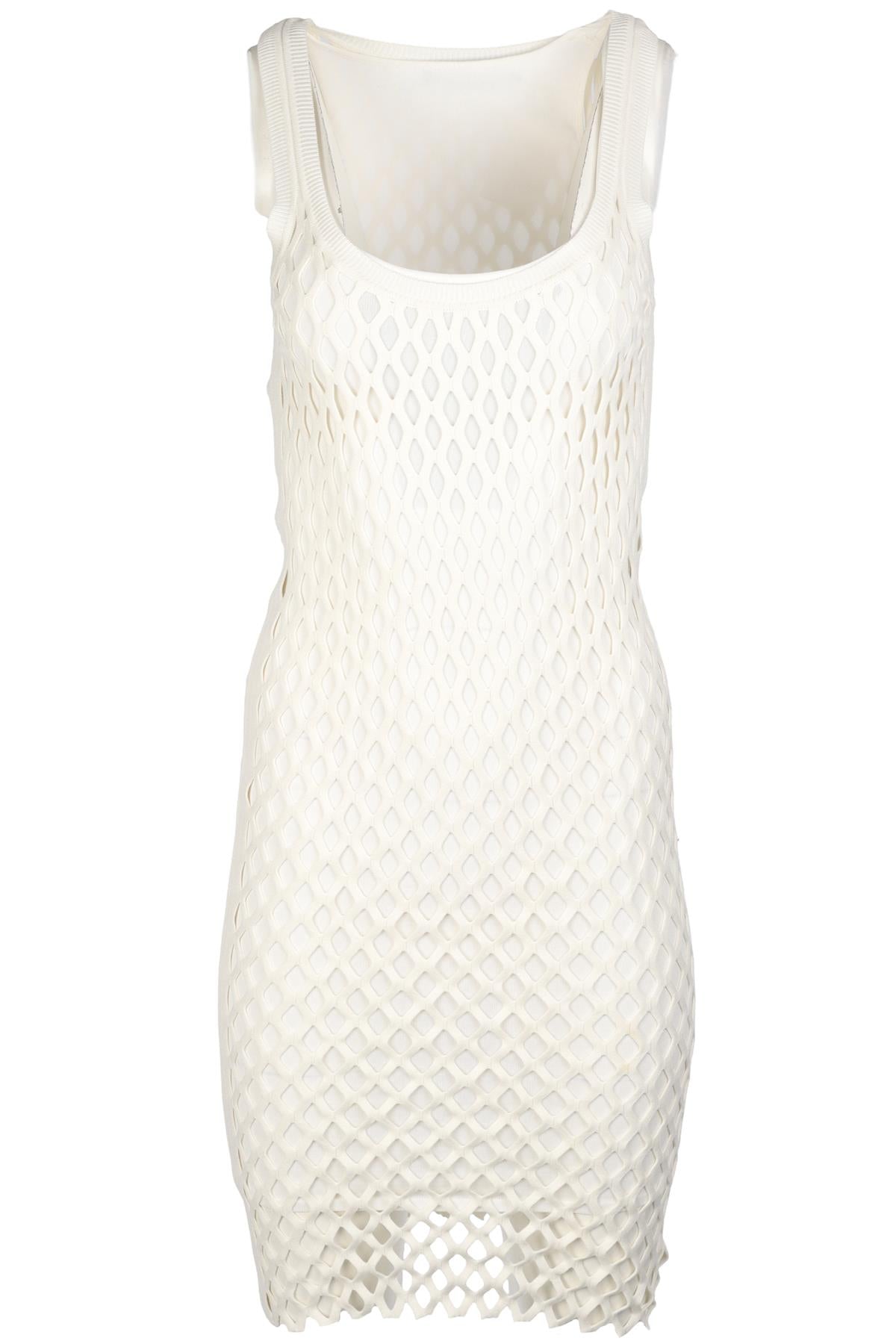 ALEXANDER WANG IVORY KNIT MIDI DRESS XS/SMALL