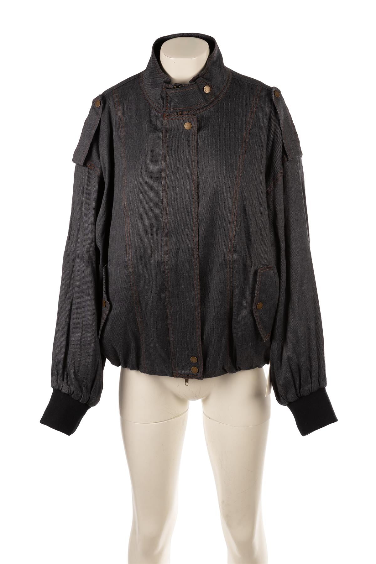 STAUD NAVY DENIM JACKET SMALL