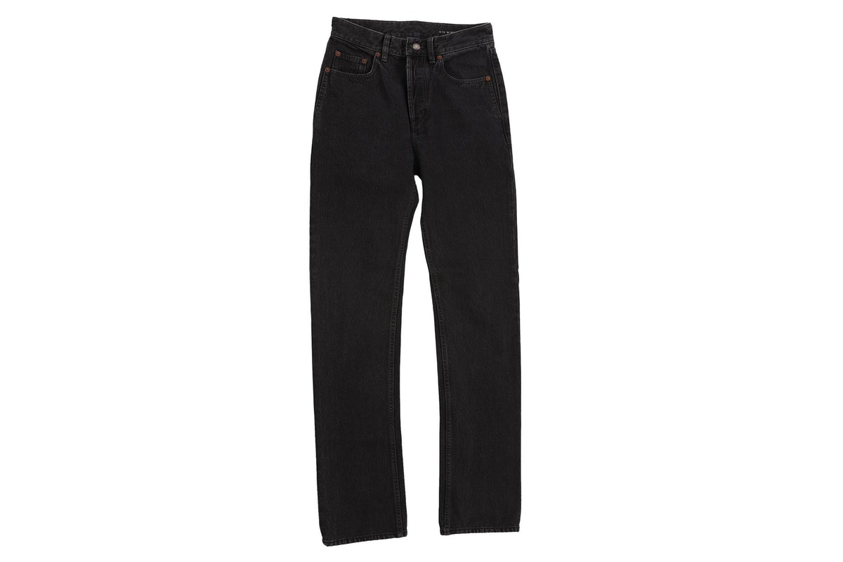 SAINT LAURENT BLACK HIGH RISE STRAIGHT LEG JEANS W27 UK 8-10