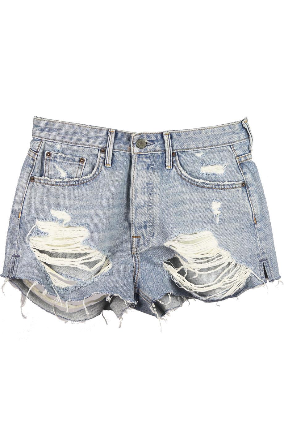 GRLFRND CINDY DISTRESSED DENIM SHORTS W 26 UK 8
