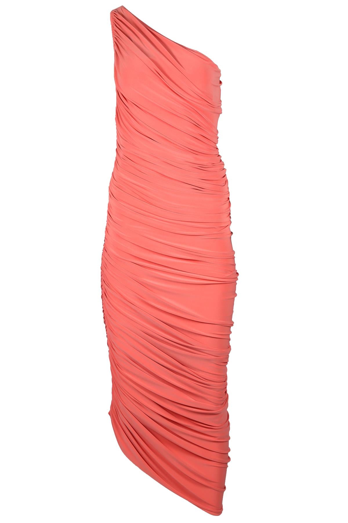 NORMA KAMALI ORANGE JERSEY MIDI DRESS SMALL
