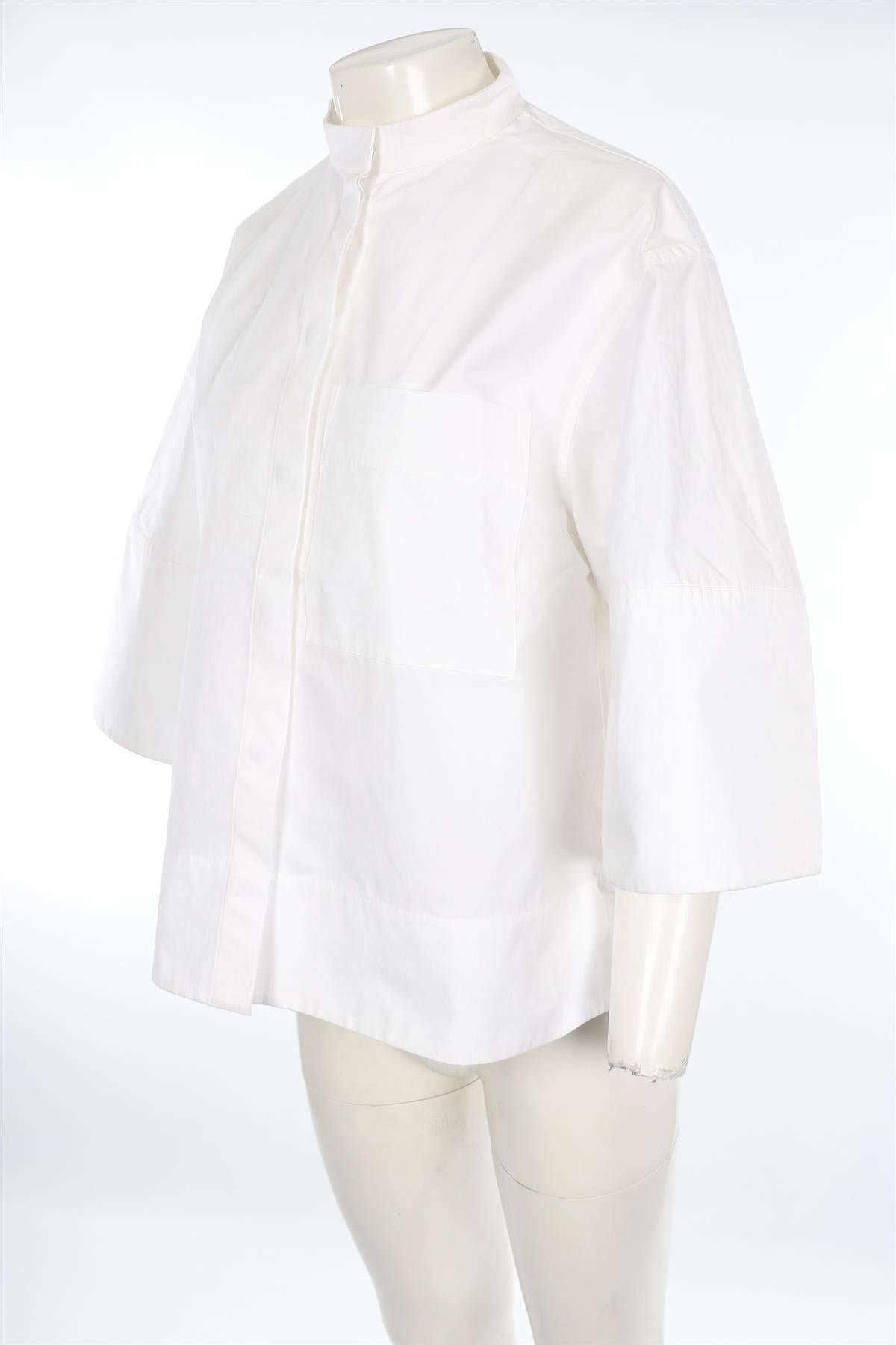 JIL SANDER WHITE COTTON SHIRT FR 36 UK 8
