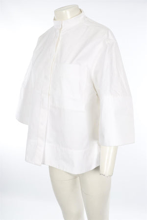 JIL SANDER WHITE COTTON SHIRT FR 36 UK 8