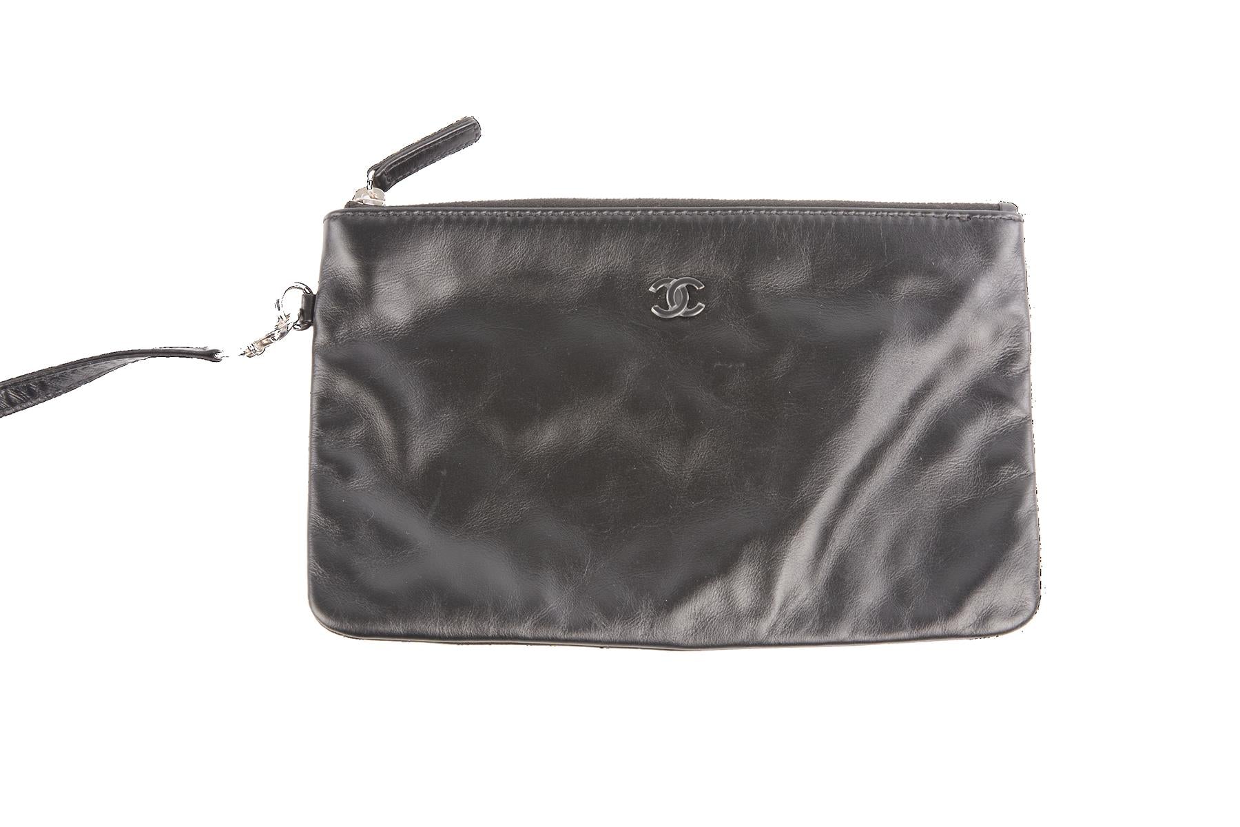 CHANEL BLACK 2022 22 SMALL SO BLACK LEATHER SHOULDER BAG