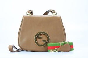GUCCI NEW BLONDIE GG LEATHER SHOULDER BAG