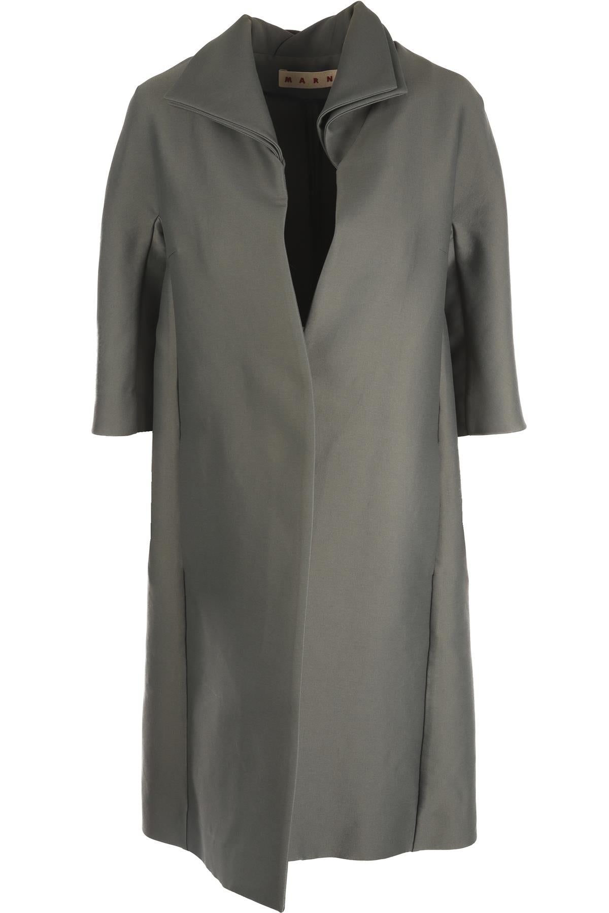 MARNI GREEN WOVEN COAT IT 42 UK 10