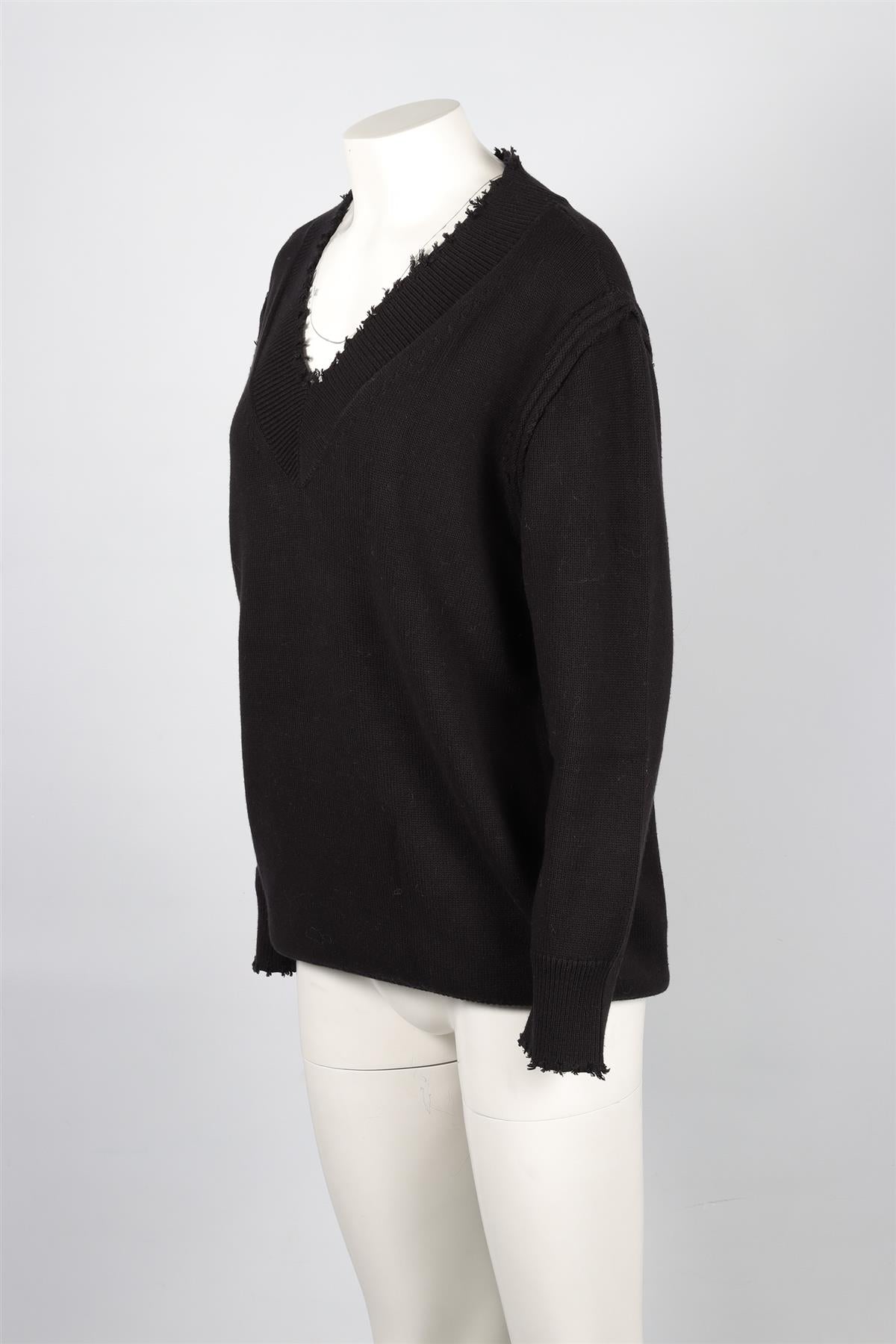 T BY ALEXANDER WANG BLACK WOOL SWEATER XSMALL