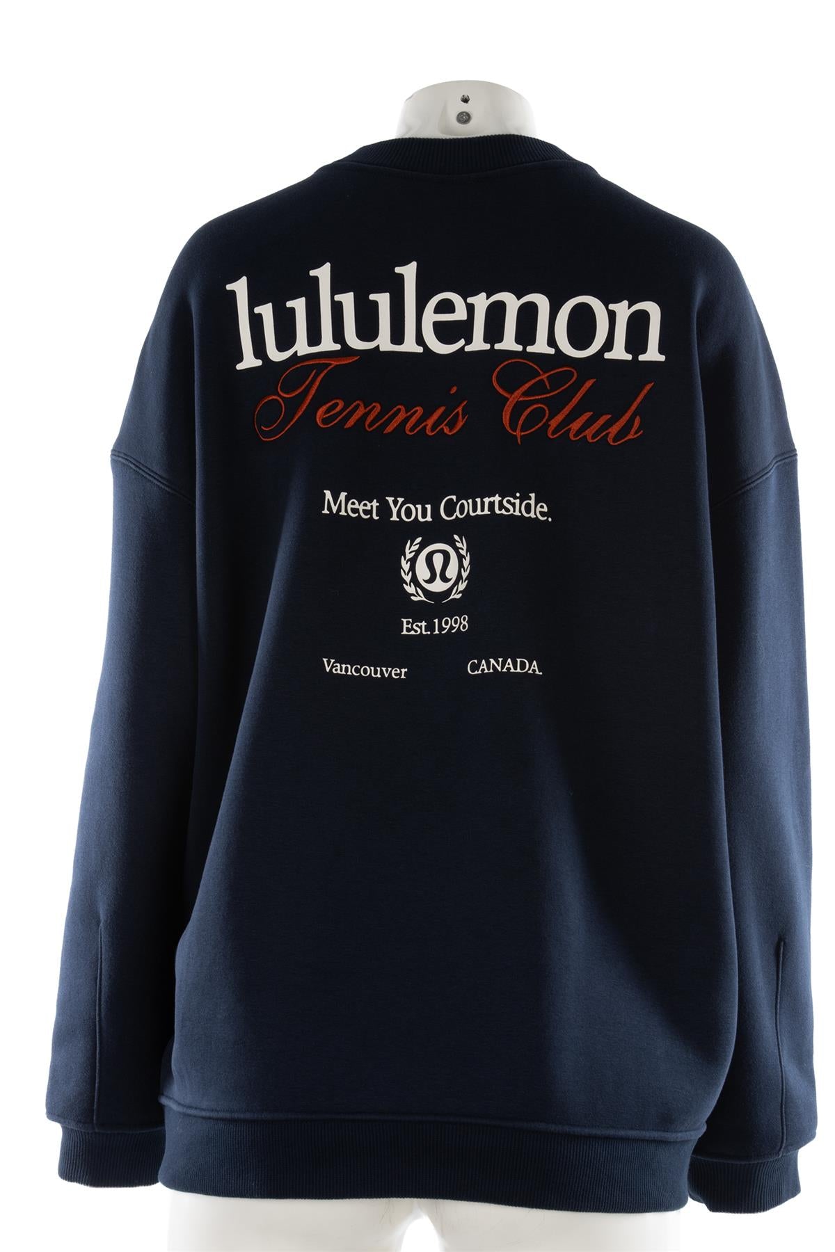 LULULEMON NAVY COTTON SWEATSHIRT MEDIUM