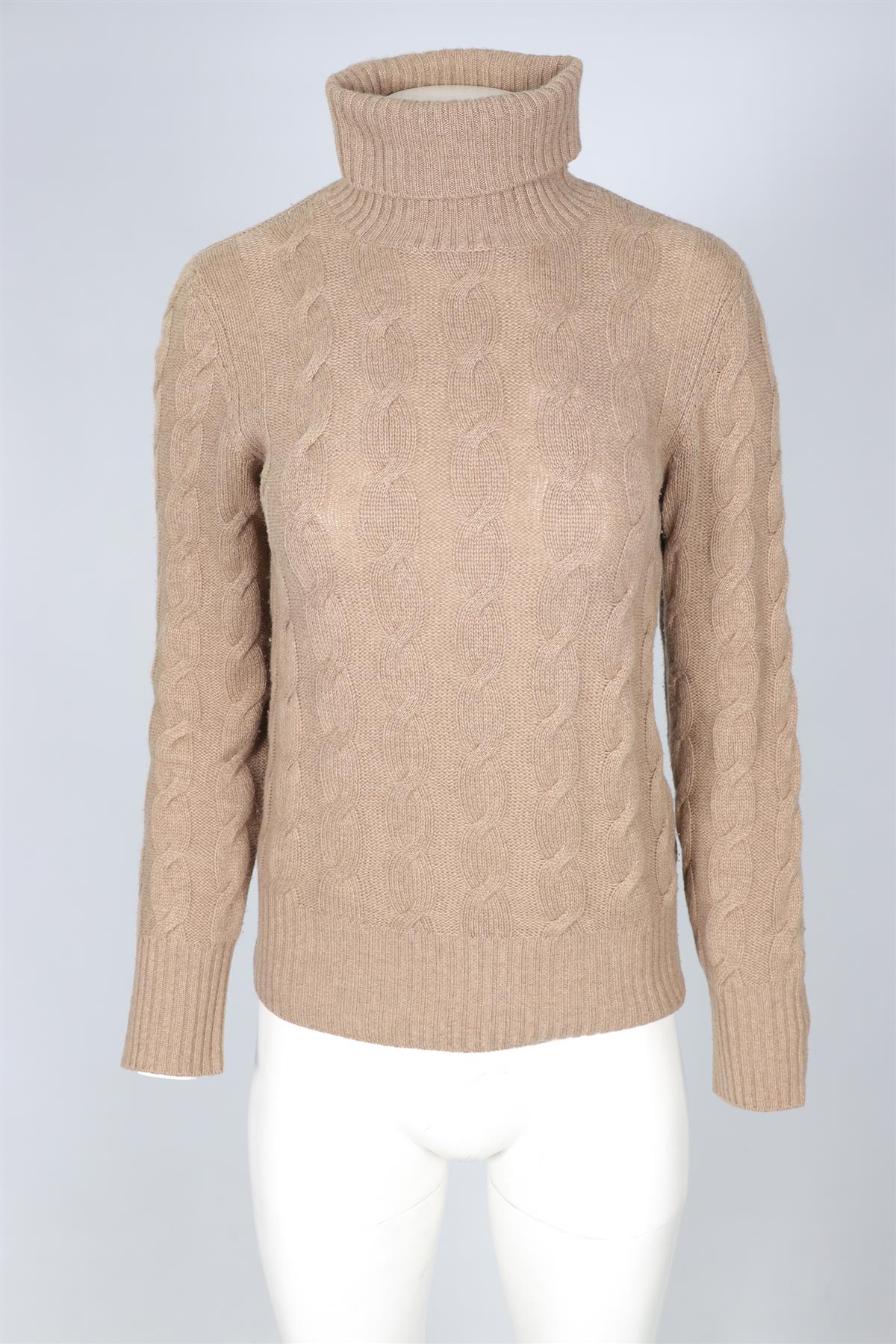 LORO PIANA BROWN CASHMERE SWEATER IT 40 UK 8