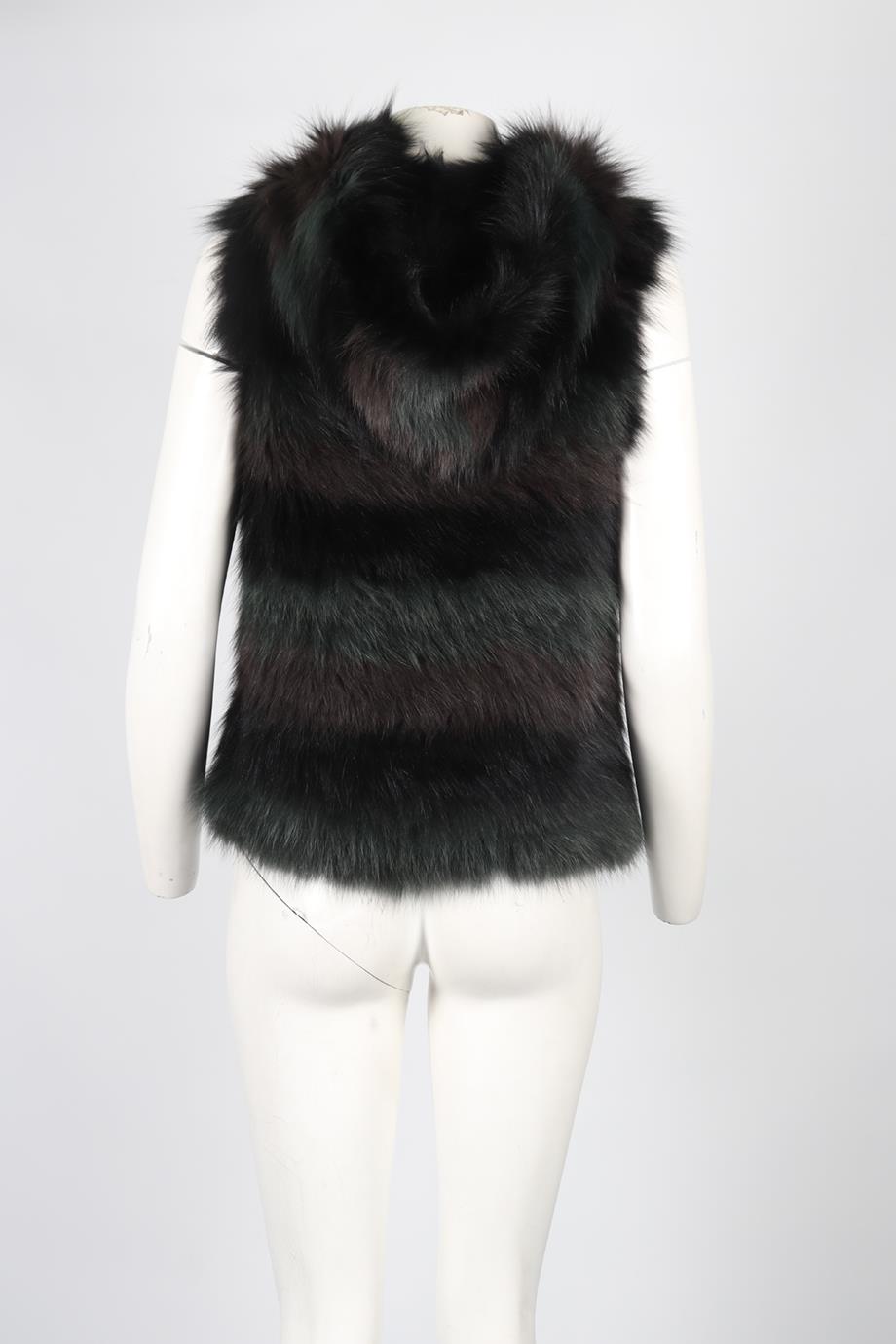 YVES SOLOMON FOX FUR GILET FR 36 UK 8