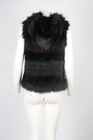 YVES SOLOMON FOX FUR GILET FR 36 UK 8