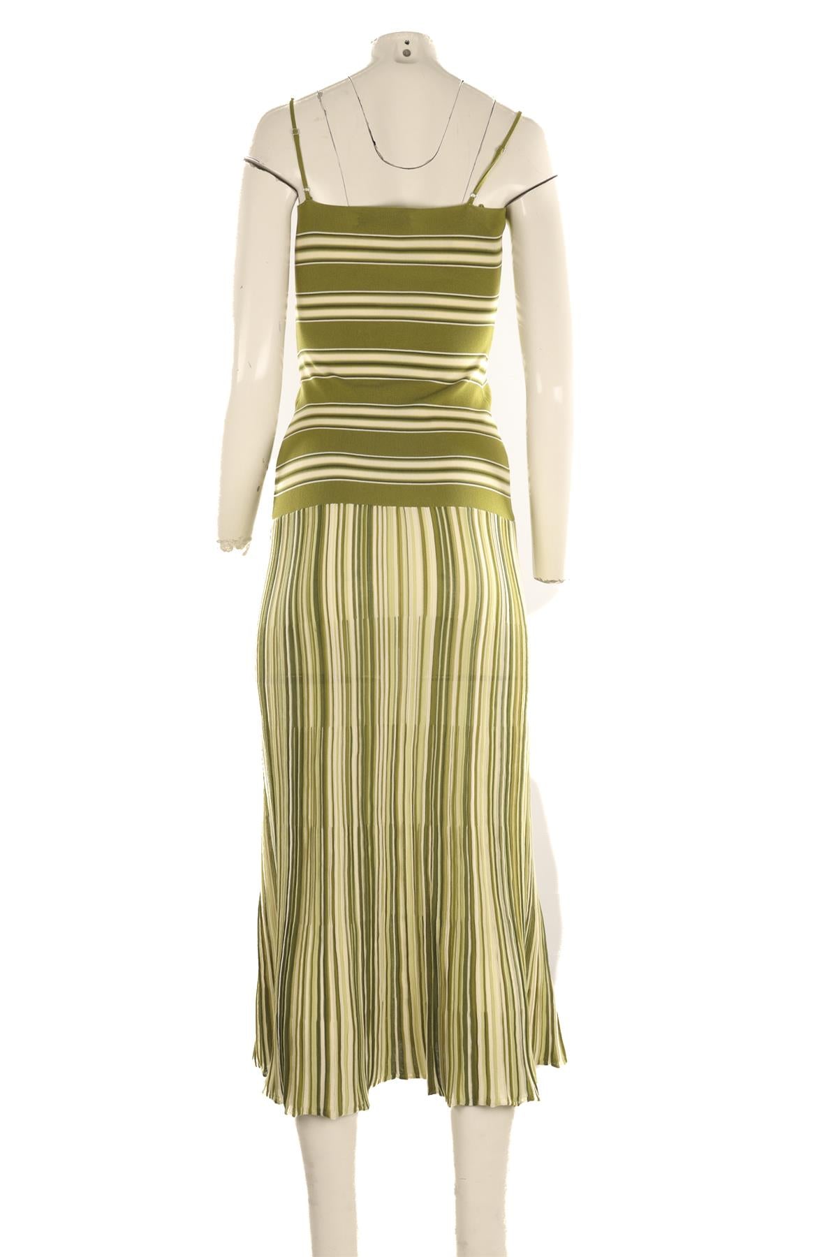 FAITHFULL THE BRAND GREEN KNIT MAXI DRESS AU 6 UK 6