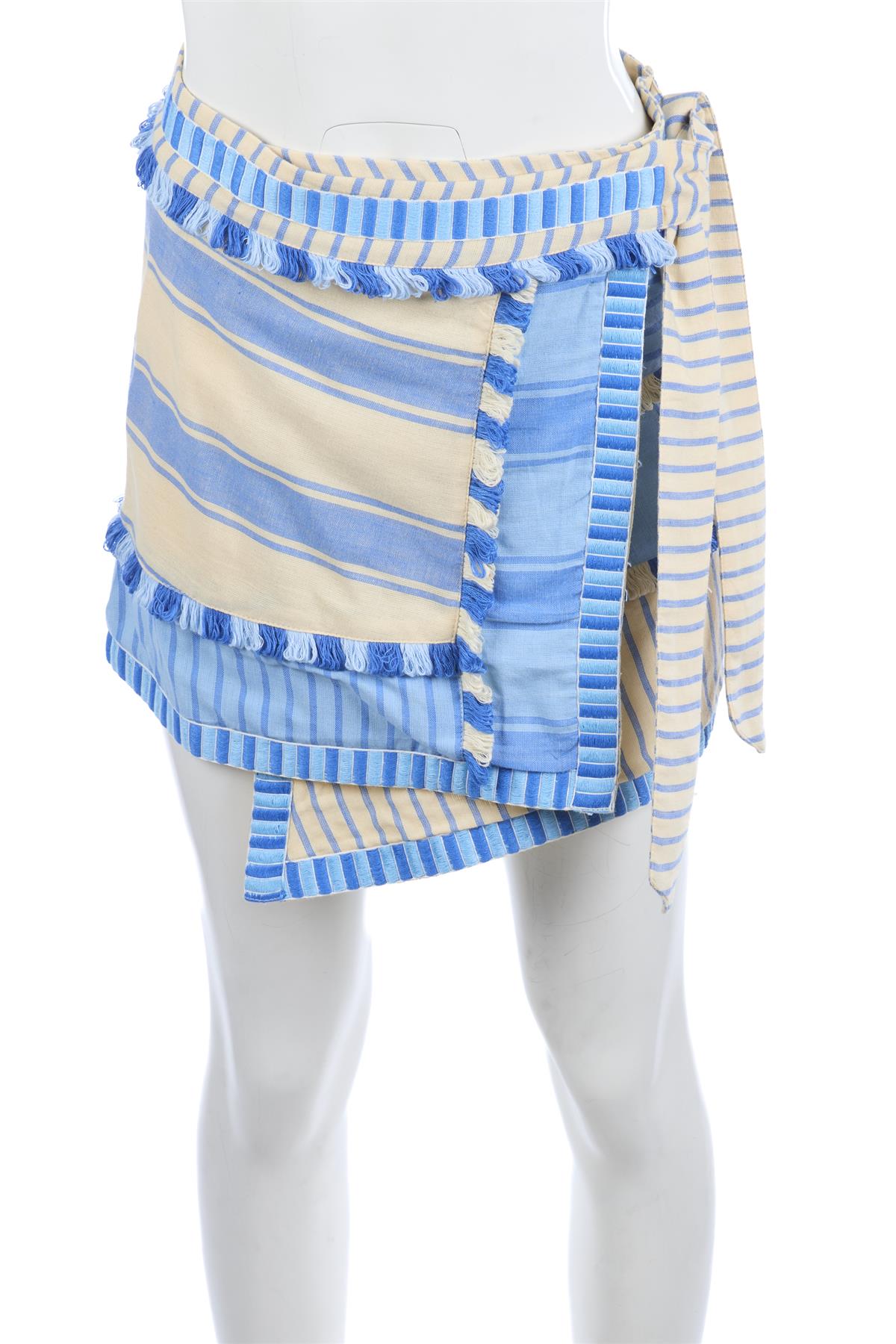 DODO BAR OR BLUE COTTON MINI SKIRT MEDIUM