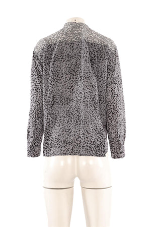 RAG & BONE GREY SILK SHIRT SMALL