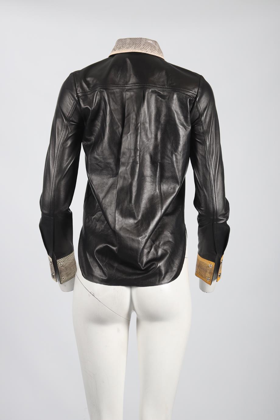 BY MALENE BIRGER LEATHER SHIRT DE 32 UK 6