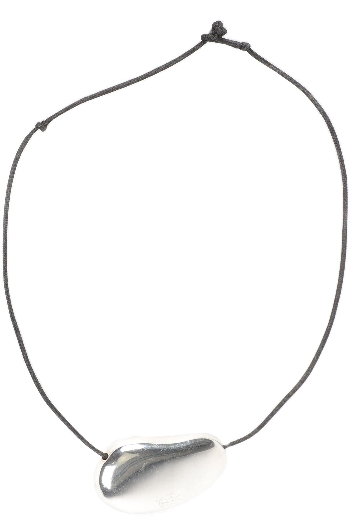 TIFFANY & CO + ELSA PERETTI BEAN STERLING SILVER AND ROPE NECKLACE