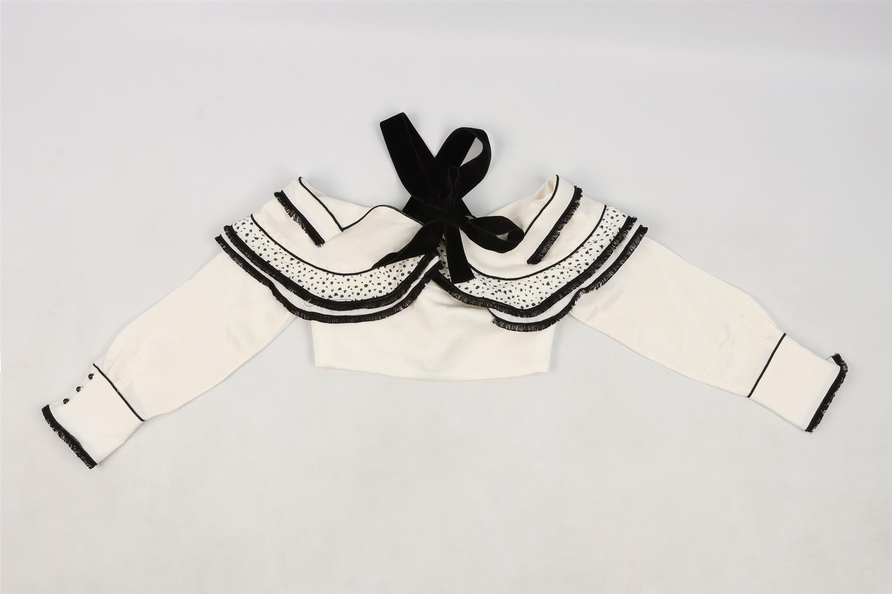 PROENZA SCHOULER WHITE WOVEN TOP US 2 UK 6