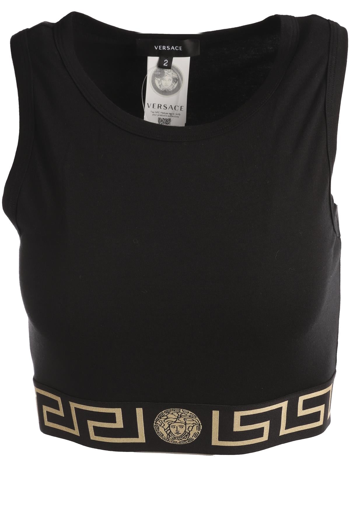 VERSACE BLACK COTTON TOP SMALL
