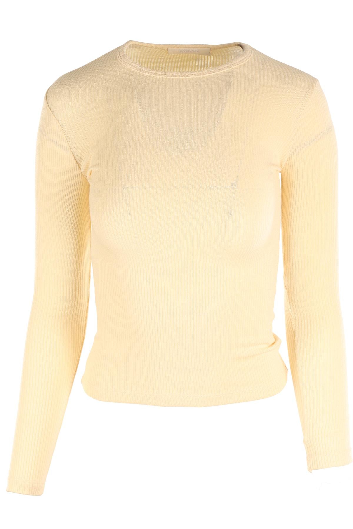 SABLYN CREAM JERSEY TOP XSMALL