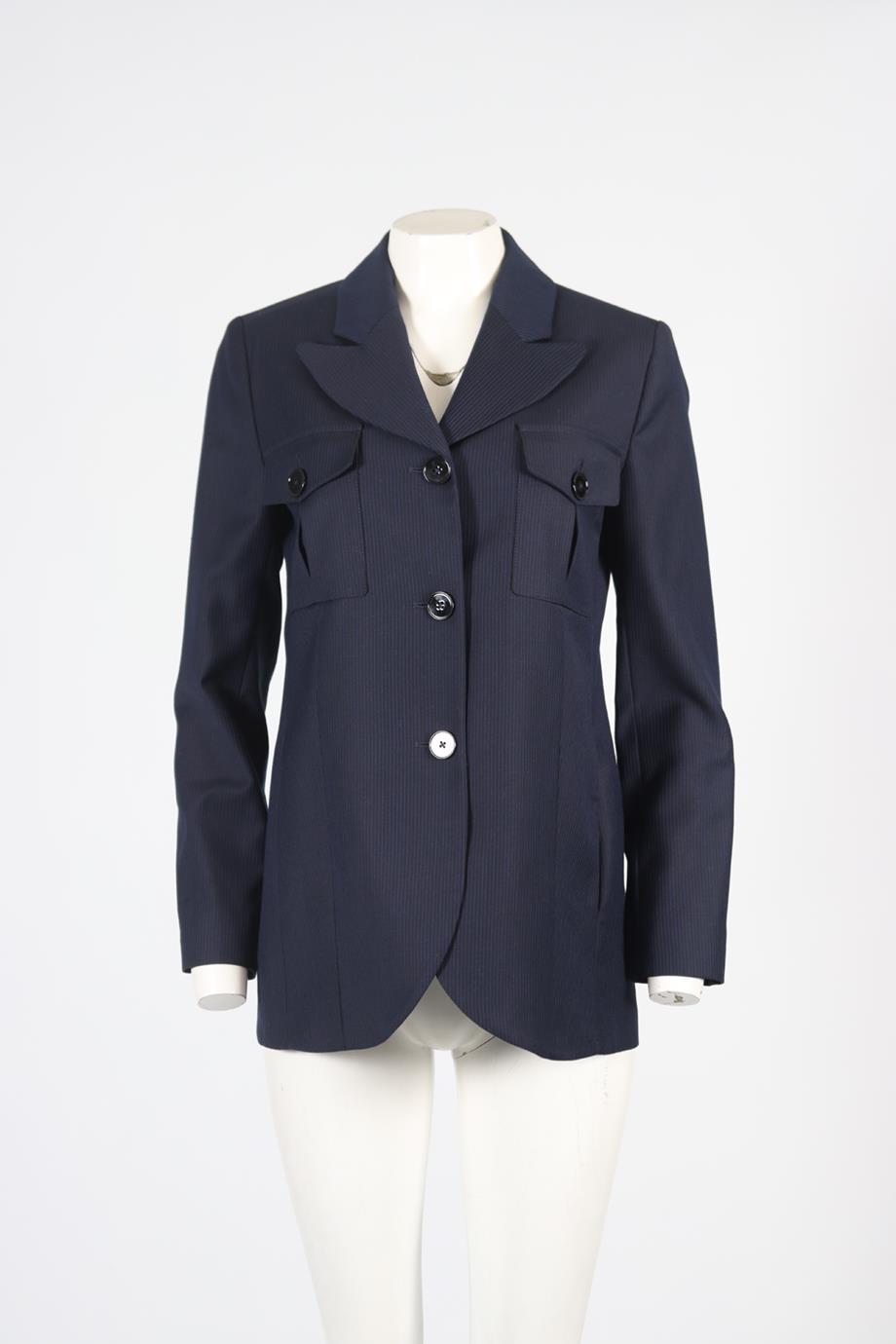 ALEXA CHUNG STRIPED WOOL BAZER UK 10