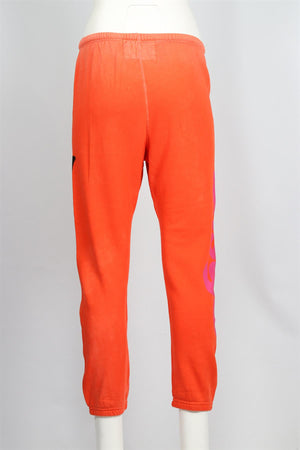 FREE CITY ORANGE COTTON TRACK PANTS XSMALL