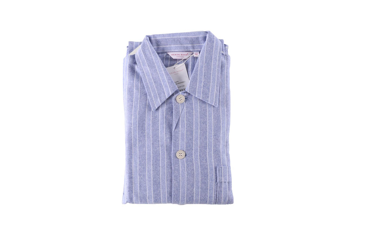 BLUE MEN'S COTTON PYJAMA SET