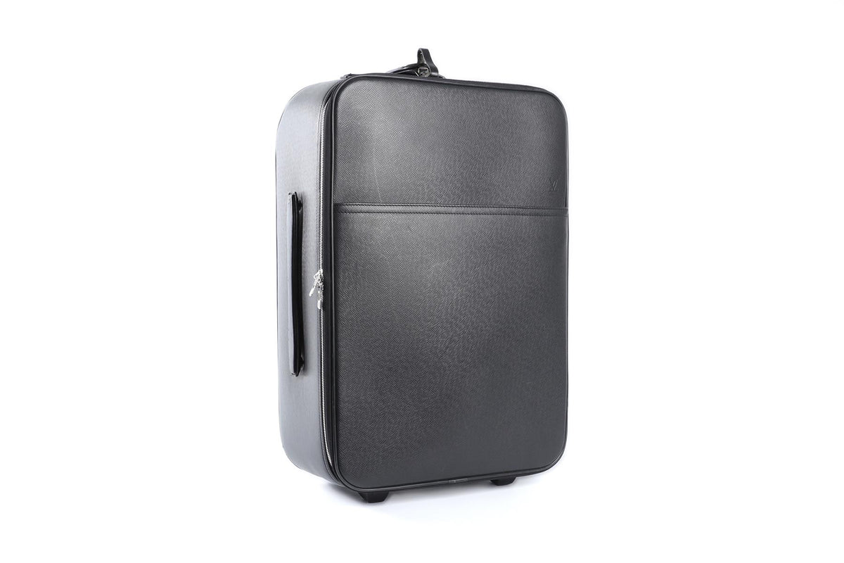 LOUIS VUITTON BLACK 2004 PEGASE 55 TAIGA LEATHER SUITCASE