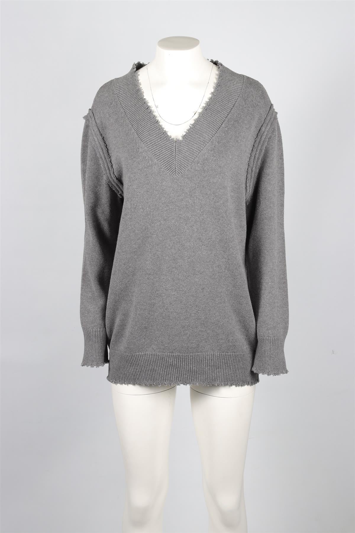 T BY ALEXANDER WANG GREY COTTON SWEATER XSMALL