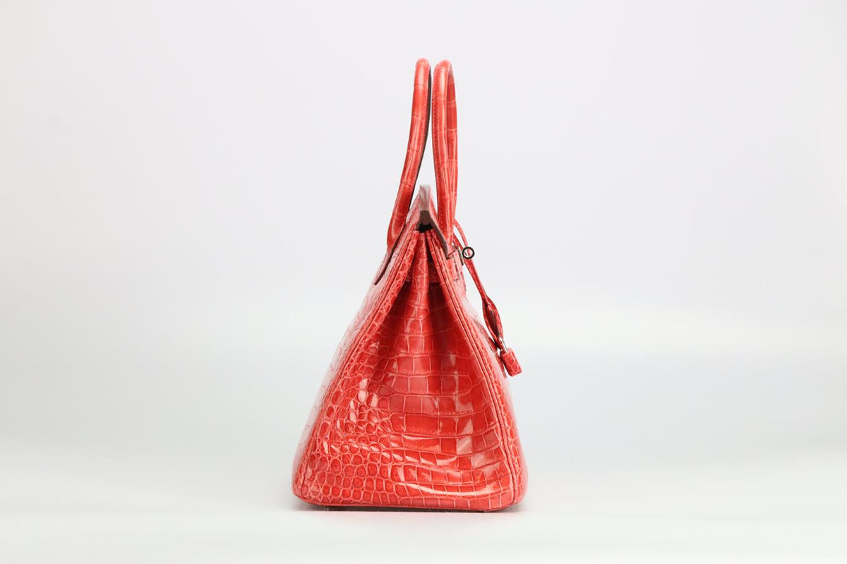 HERMÈS 2011 BIRKIN 35CM SHINY POROSUS CROCODILE LEATHER BAG