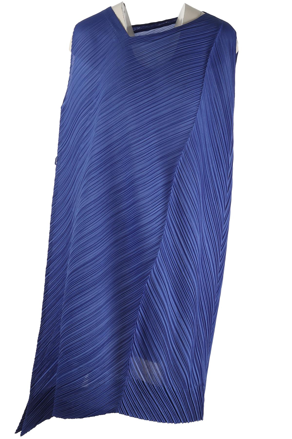 PLEATS PLEASE ISSEY MIYAKE BLUE MIDI DRESS JP 5 UK 12