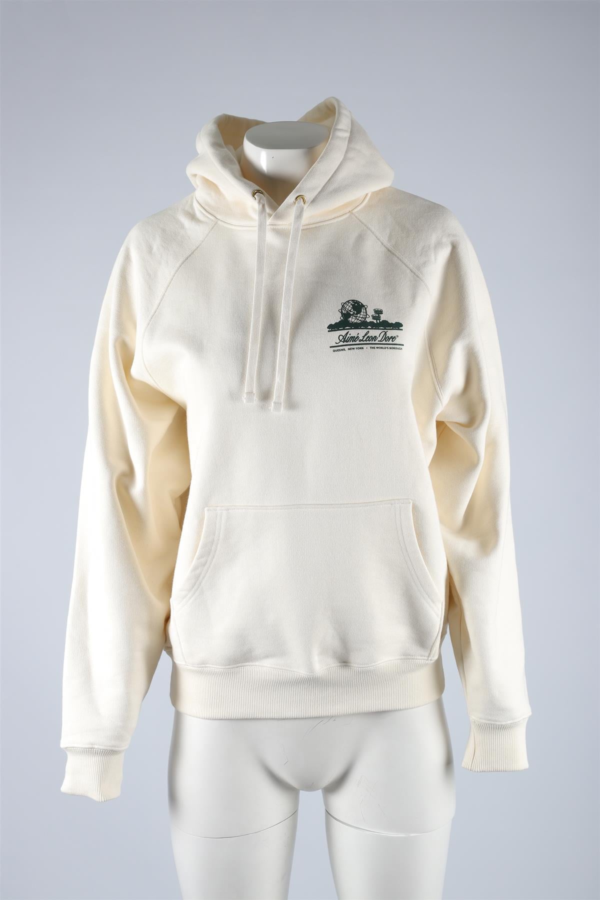 AIMÉ LEON DORE WHITE COTTON HOODIE SMALL