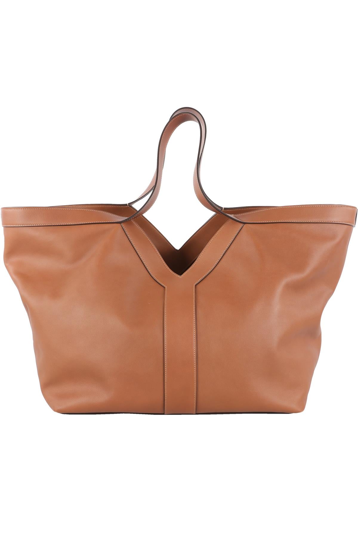 SAINT LAURENT TAN Y LEATHER TOTE BAG