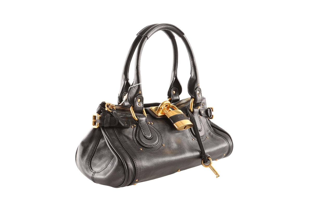 CHLOÉ BLACK 2026 PADDINGTON LEATHER TOTE BAG