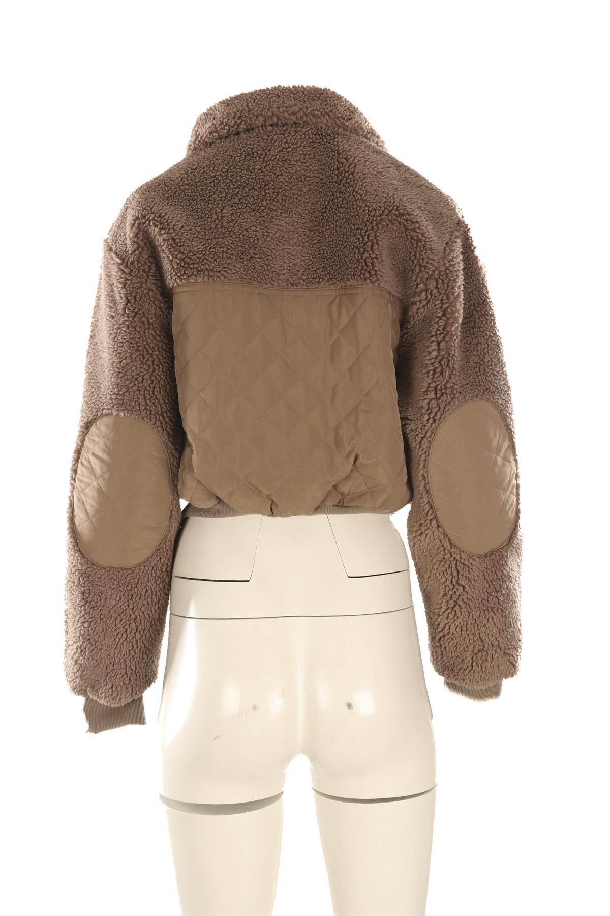 ALO YOGA TAUPE FLEECE JACKET SMALL