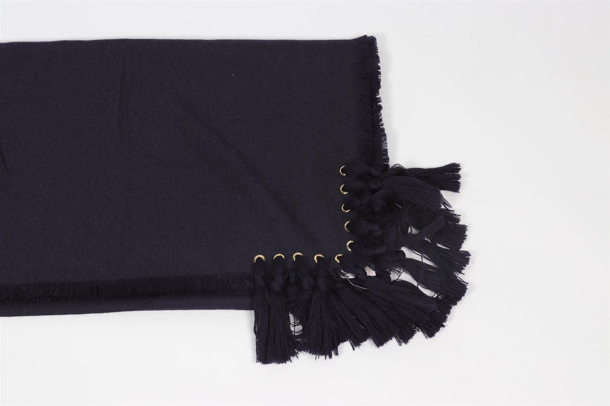 CHLOÈ NAVY WOOL SCARF